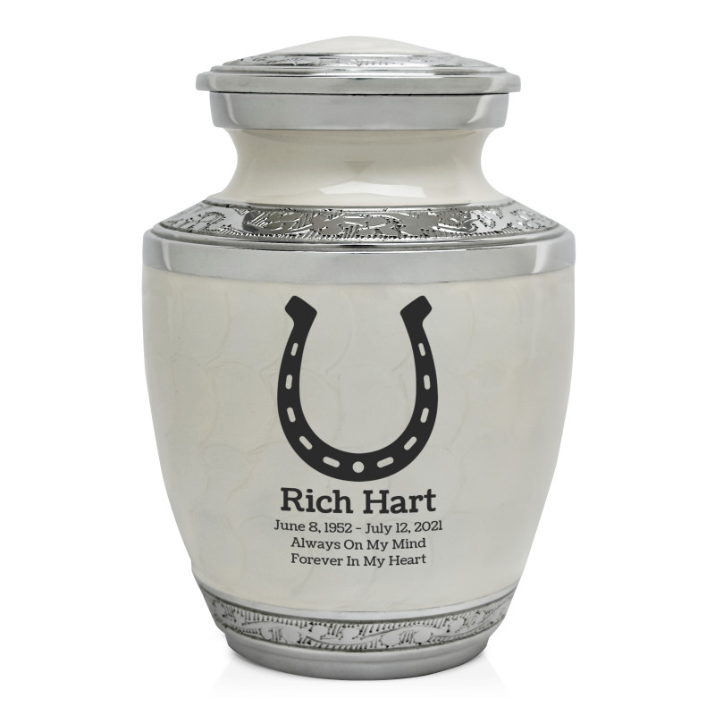 Horseshoe Sharing Urn - Radiant White