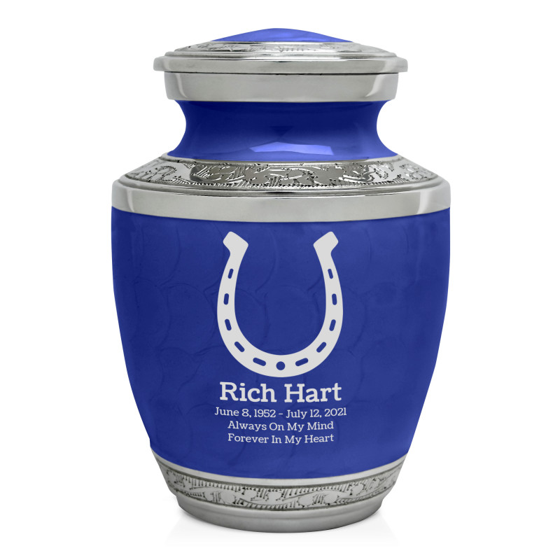 Horseshoe Sharing Urn - Royal Blue