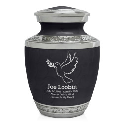 Peace Dove Sharing Urn - Ebony Black