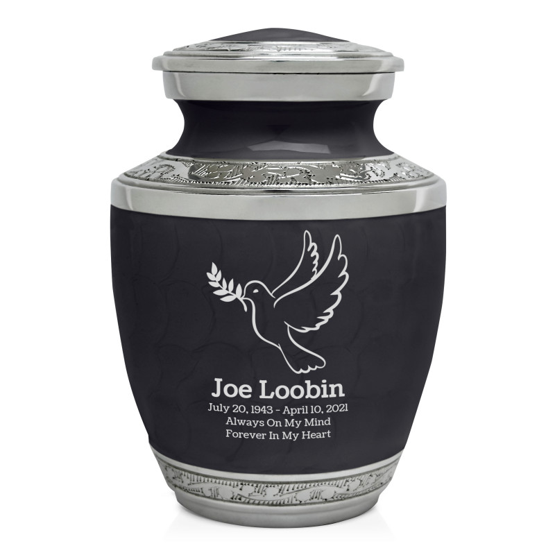 Peace Dove Sharing Urn - Ebony Black