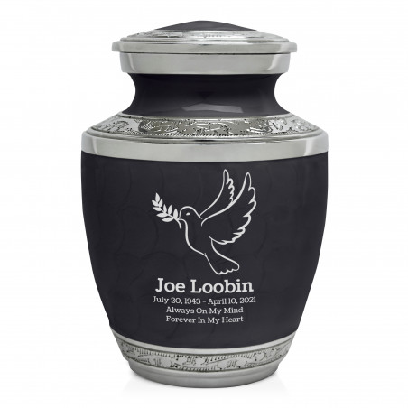 Peace Dove Sharing Urn - Ebony Black