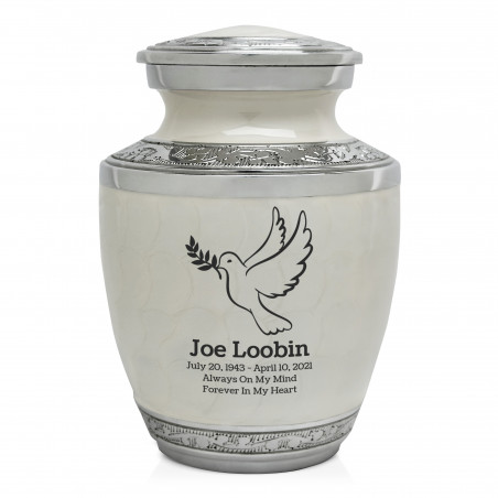 Peace Dove Sharing Urn - Radiant White