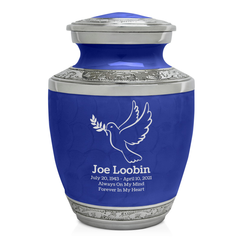 Peace Dove Sharing Urn - Royal Blue