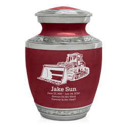 Bulldozer Sharing Urn - Rose Red