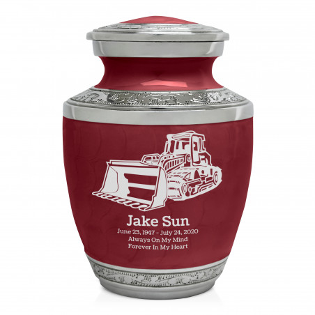 Bulldozer Sharing Urn - Rose Red