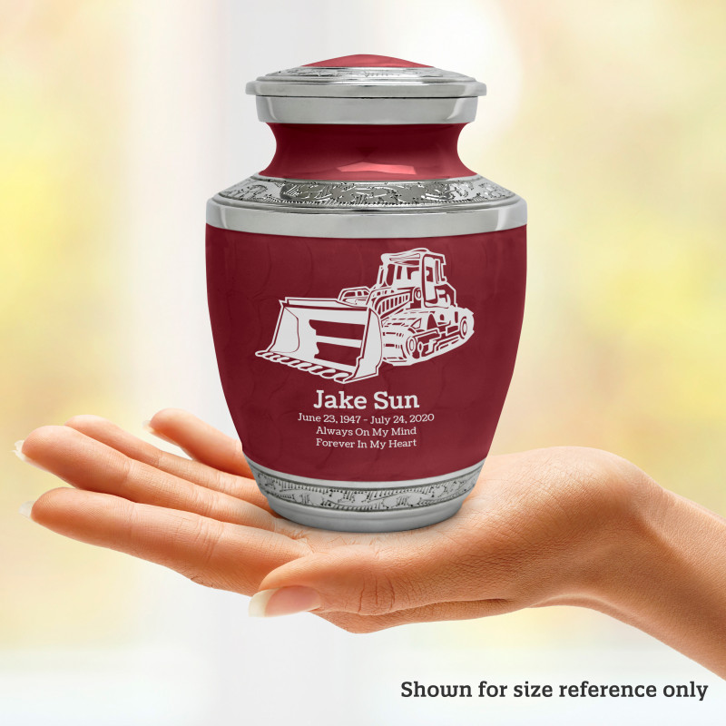 Bulldozer Sharing Urn - Rose Red