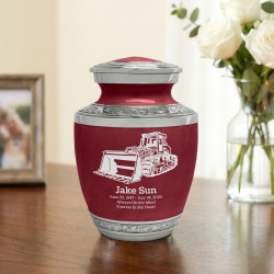 Bulldozer Sharing Urn - Rose Red