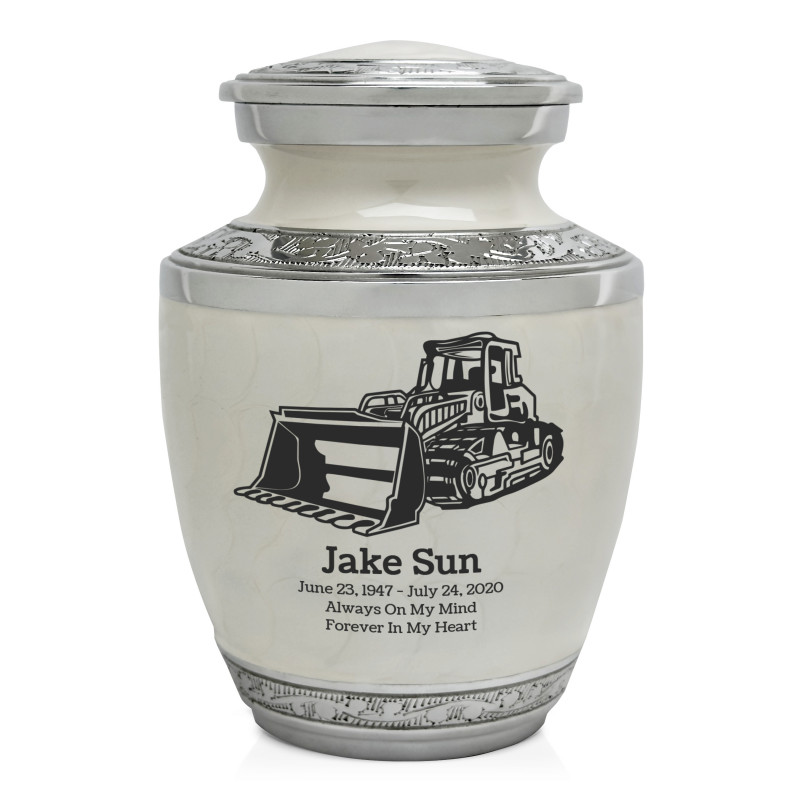 Bulldozer Sharing Urn - Radiant White