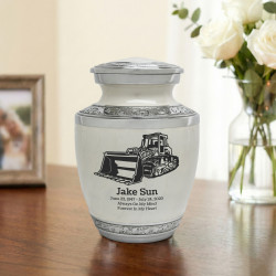 Bulldozer Sharing Urn - Radiant White