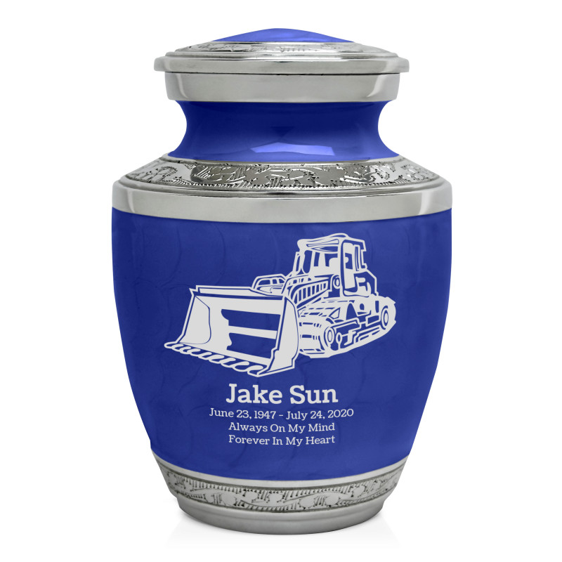 Bulldozer Sharing Urn - Royal Blue