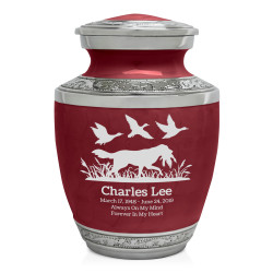 Duck Hunting Dog Sharing Urn - Rose Red