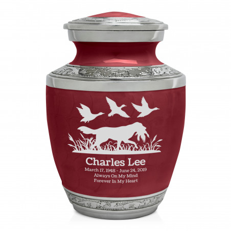 Duck Hunting Dog Sharing Urn - Rose Red