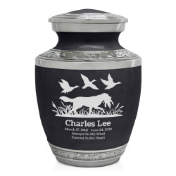 Duck Hunting Dog Sharing Urn - Ebony Black