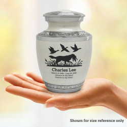Duck Hunting Dog Sharing Urn - Radiant White