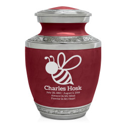 Bee Sharing Urn - Rose Red