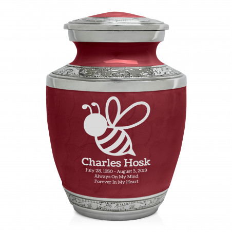 Bee Sharing Urn - Rose Red