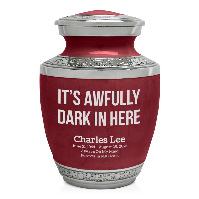 It's Awfully Dark in Here Sharing Urn - Rose Red
