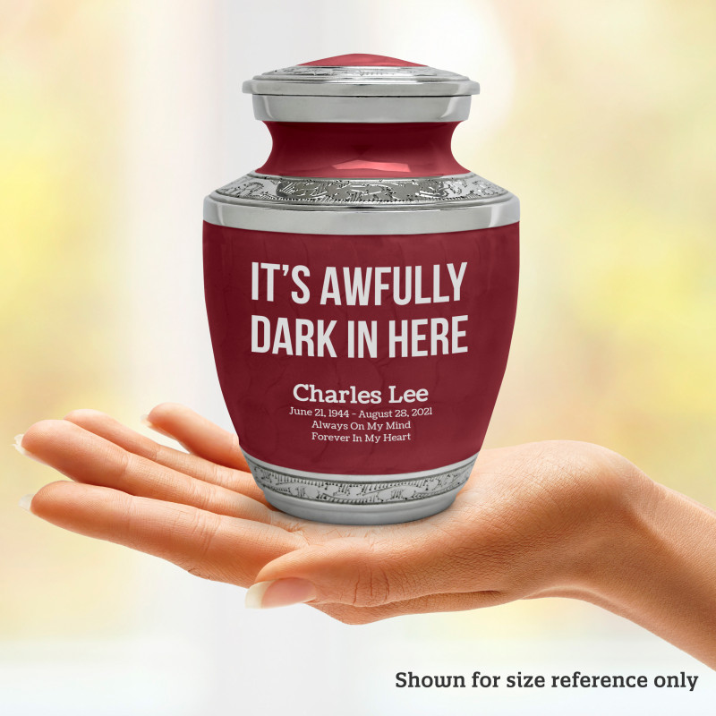 It's Awfully Dark in Here Sharing Urn - Rose Red