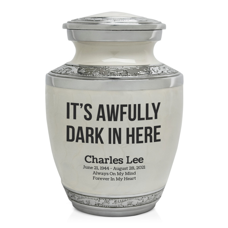 It's Awfully Dark in Here Sharing Urn - Radiant White