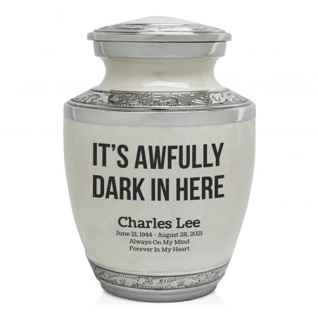 It's Awfully Dark in Here Sharing Urn - Radiant White
