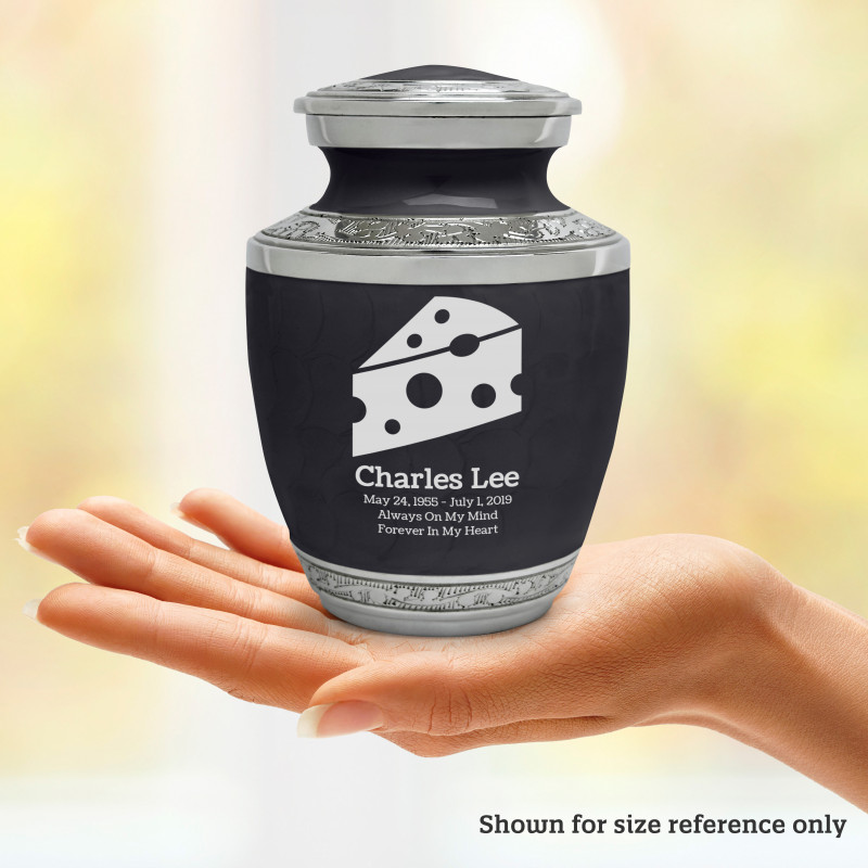 Cheese Wedge Sharing Urn - Ebony Black