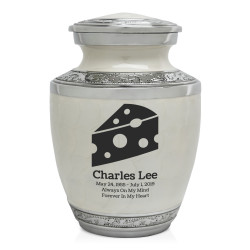 Cheese Wedge Sharing Urn - Radiant White