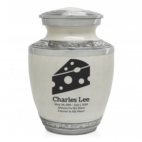 Cheese Wedge Sharing Urn - Radiant White