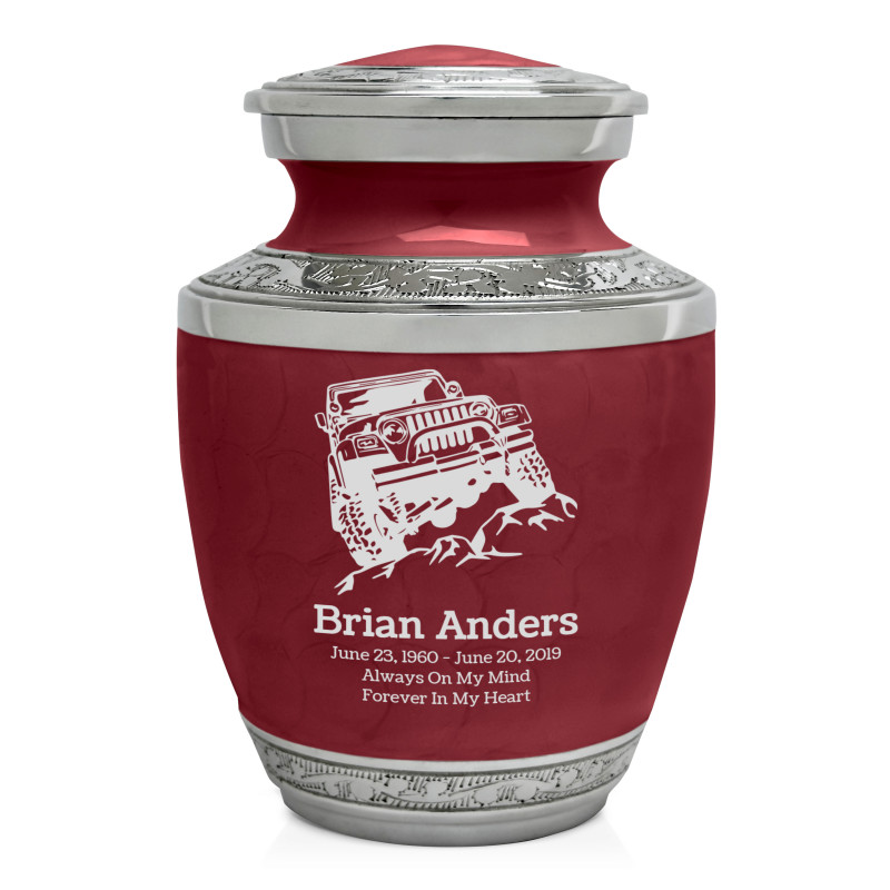 Offroad Truck Sharing Urn - Rose Red