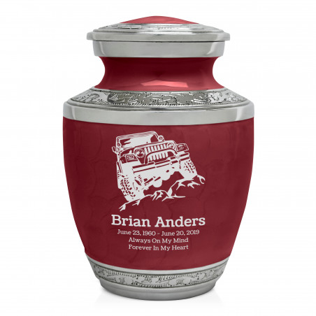 Offroad Truck Sharing Urn - Rose Red