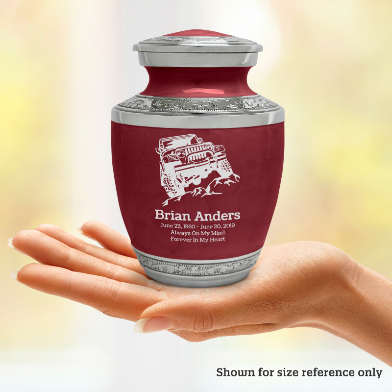 Offroad Truck Sharing Urn - Rose Red