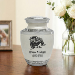 Offroad Truck Sharing Urn - Radiant White