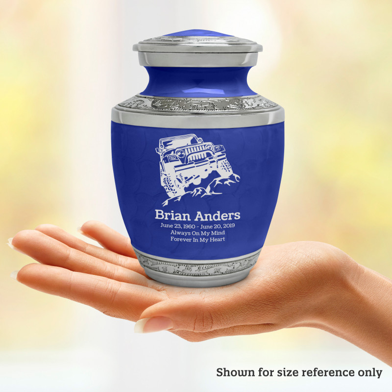 Offroad Truck Sharing Urn - Royal Blue
