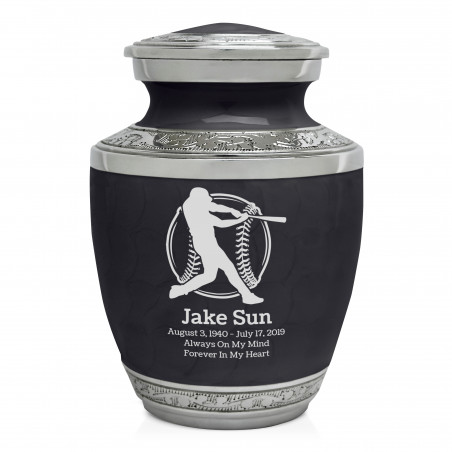 Baseball Sharing Urn - Ebony Black