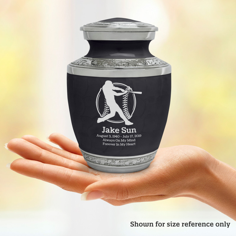 Baseball Sharing Urn - Ebony Black
