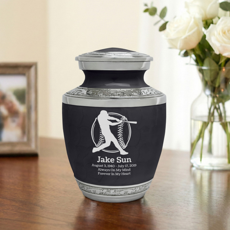 Baseball Sharing Urn - Ebony Black