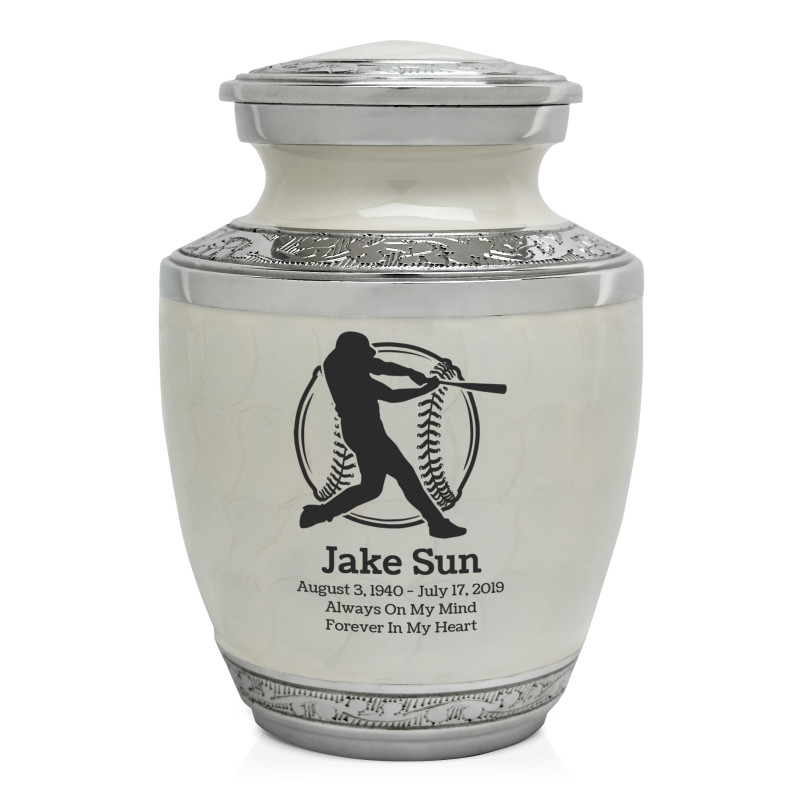 Baseball Sharing Urn - Radiant White