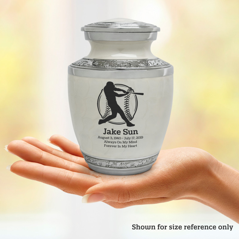 Baseball Sharing Urn - Radiant White