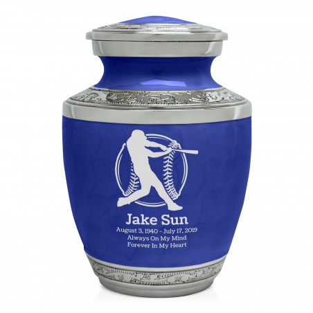 Baseball Sharing Urn - Royal Blue