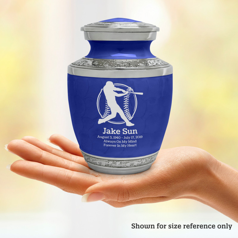 Baseball Sharing Urn - Royal Blue