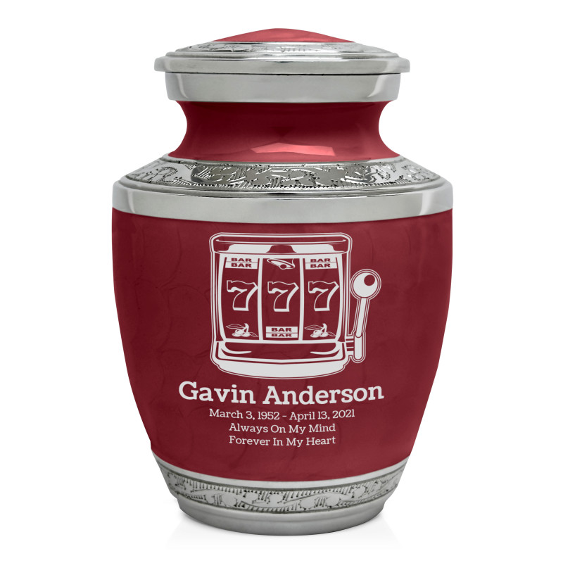 Slot Machine Sharing Urn - Rose Red