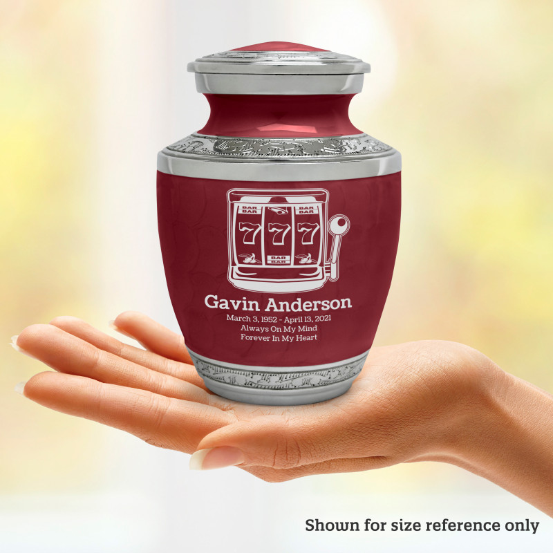 Slot Machine Sharing Urn - Rose Red