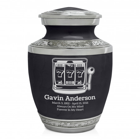 Slot Machine Sharing Urn - Ebony Black