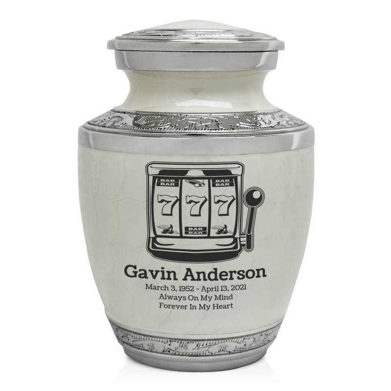 Slot Machine Sharing Urn - Radiant White