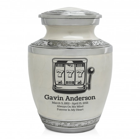 Slot Machine Sharing Urn - Radiant White