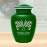 Race Checkered Flag Sharing Urn - Shamrock Green