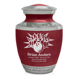 Bowling Sharing Urn - Rose Red