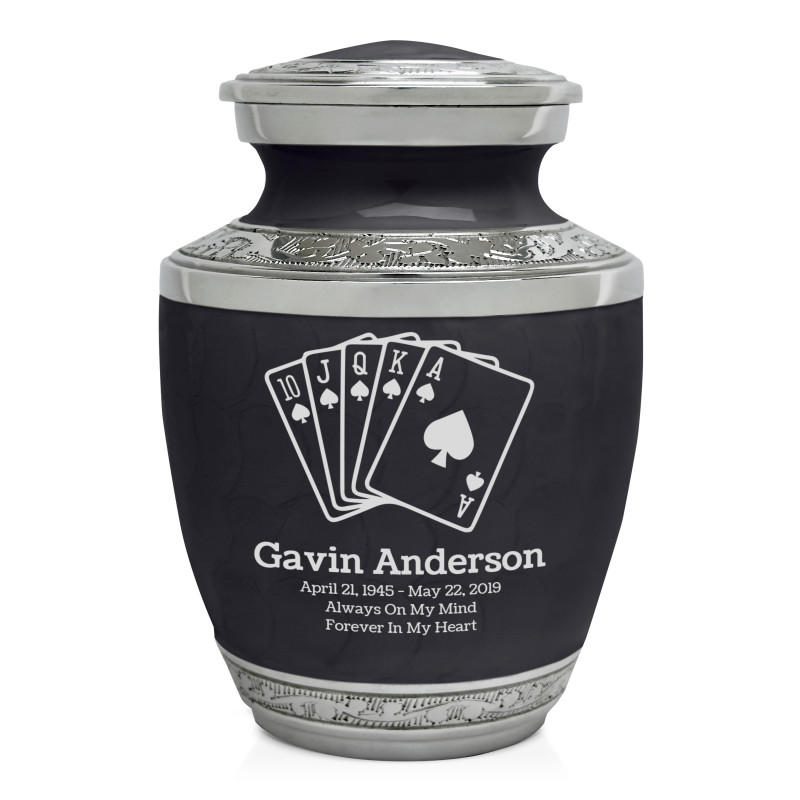 Playing Cards Sharing Urn - Ebony Black