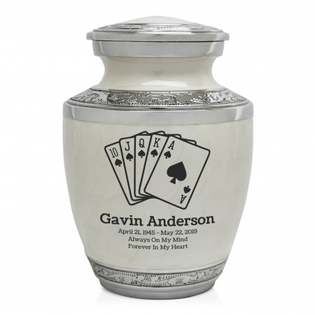 Playing Cards Sharing Urn - Radiant White