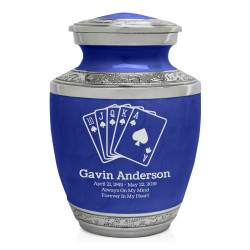 Playing Cards Sharing Urn - Royal Blue