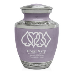 Card Suits Sharing Urn - Regal Purple